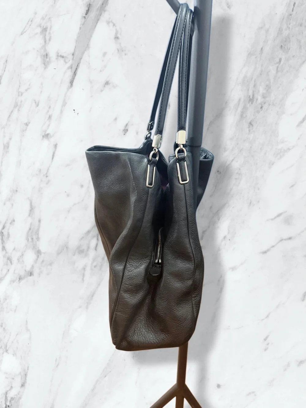 Coach Black Leather Tote Shoulder Bag